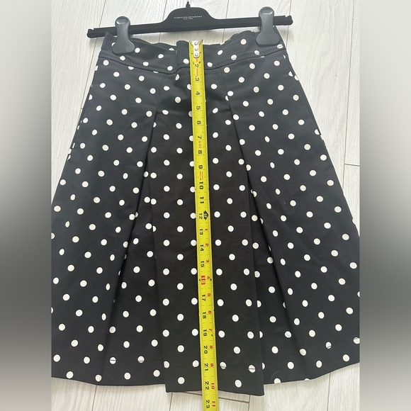 CAROLINA HERRERA POLKA-DOT PLEATED DAY SKIRT - SIZE 4 - Picture 12 of 13